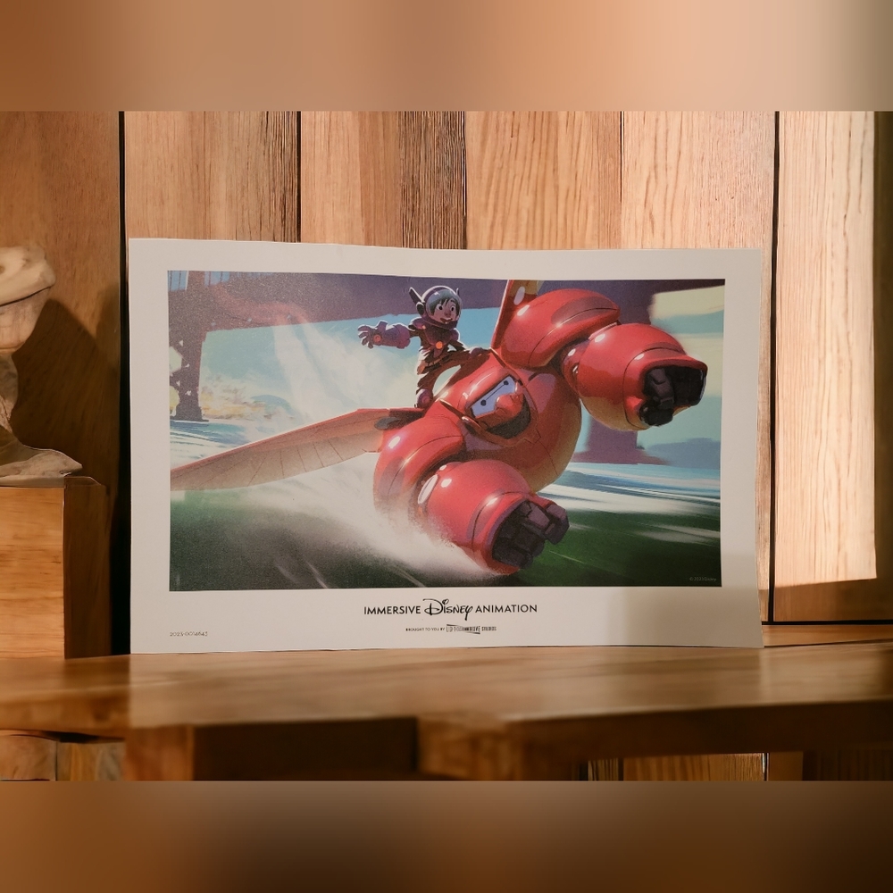 DISNEY Poster. ANIMATION Immersive Experience Print from 2023 Big HERO 6